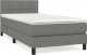 vidaXL vidaXL Łóżko kontynentalne z materacem, ciemnoszara tkanina 90x200 cm 2