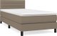 vidaXL vidaXL Łóżko kontynentalne z materacem, taupe, tkanina, 80x200 cm 2