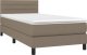 vidaXL vidaXL Łóżko kontynentalne z materacem, taupe, tkanina, 80x200 cm 3