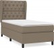vidaXL vidaXL Łóżko kontynentalne z materacem, taupe, tkanina, 80x200 cm 2