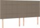 vidaXL vidaXL Łóżko kontynentalne z materacem, taupe, 160x200 cm, tkanina 7