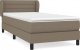 vidaXL vidaXL Łóżko kontynentalne z materacem, taupe, tkanina, 80x200 cm 2