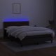 vidaXL vidaXL Łóżko kontynentalne z materacem, czarne, 140x200 cm, tkanina 4