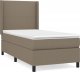 vidaXL vidaXL Łóżko kontynentalne z materacem, taupe, tkanina, 80x200 cm 2