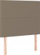 vidaXL vidaXL Łóżko kontynentalne z materacem, taupe, tkanina, 100x200 cm 6