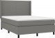 vidaXL vidaXL Łóżko kontynentalne z materacem, ciemnoszara tkanina 140x190 cm 3