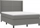 vidaXL vidaXL Łóżko kontynentalne z materacem, ciemnoszara tkanina 140x190 cm 3