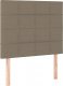 vidaXL vidaXL Łóżko kontynentalne z materacem, taupe, tkanina, 100x200 cm 6