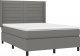 vidaXL vidaXL Łóżko kontynentalne z materacem, ciemnoszara tkanina 140x190 cm 3