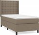 vidaXL vidaXL Łóżko kontynentalne z materacem, taupe, tkanina, 80x200 cm 2