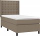 vidaXL vidaXL Łóżko kontynentalne z materacem, taupe, tkanina, 80x200 cm 3