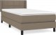 vidaXL vidaXL Łóżko kontynentalne z materacem, taupe, tkanina, 80x200 cm 2