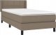 vidaXL vidaXL Łóżko kontynentalne z materacem, taupe, tkanina, 80x200 cm 3