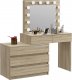 MartigoPlus Toaletka z lustrem sonoma kosmetyczna Carla 12 Led (T2) 1