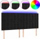 vidaXL vidaXL Zagłówek do łóżka z LED, czarny, 180x5x118/128 cm, aksamit 2