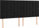 vidaXL vidaXL Zagłówek do łóżka z LED, czarny, 180x5x118/128 cm, aksamit 4
