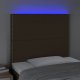 vidaXL vidaXL Zagłówek do łóżka z LED ciemnobrązowy 100x5x118/128 cm tkanina 3