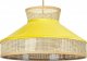 Lampa wisząca Beliani Lampa wisząca rattanowa naturalna z żółtym BATALI! 1