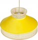 Lampa wisząca Beliani Lampa wisząca rattanowa naturalna z żółtym BATALI! 5