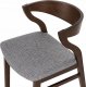 Beliani Zestaw 2 krzeseł do jadalni ciemne drewno z szarym MAROA! 7