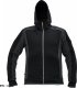 CERVA DAYBORO - męska bluza, kaptur, odblaskowe elementy,  55% bawełna, 45% poliester - czarny L 1