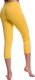 RENNWEAR Legginsy z nogawką 3/4 sportowe damskie męskie dziecięce bawełniane żółty 146 cm 2