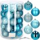 Springos Bombki choinkowe 30 szt. niebieski 8cm zestaw choinkowy UNIWERSALNY 10