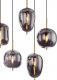 Lampa wisząca Globo Lampa wisząca Blacky 15345-8MM designerska mosiądz przydymiona 4