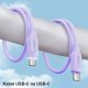 Kabel USB Usams USB-C - USB-C 1.2 m Fioletowy (brak) 10