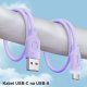 Kabel USB Usams USB-A - USB-C 1.2 m Fioletowy (brak) 8