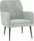 vidaXL Fotel, jasnoszary, 62x79x79 cm, obity aksamitem 1