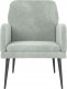 vidaXL Fotel, jasnoszary, 62x79x79 cm, obity aksamitem 2