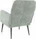 vidaXL Fotel, jasnoszary, 62x79x79 cm, obity aksamitem 4