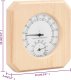 Stacja pogodowa vidaXL Termohigrometr i klepsydra do sauny, lite drewno sosnowe 10