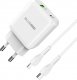 Ładowarka Blue Power BLUE POWER ŁADOWARKA SIECIOWA BCN5 PD20W+QC3.0 KABEL TYPE-C BIAŁY standard 4