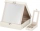 Springos Szkatułka na biżuterię ekoskóra 25x25x8,5 cm kremowy organizer z przegródkami UNIWERSALNY 15