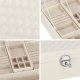 Springos Szkatułka na biżuterię ekoskóra 25x25x8,5 cm kremowy organizer z przegródkami UNIWERSALNY 7