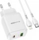 Ładowarka Blue Power BLUE POWER ŁADOWARKA SIECIOWA PD20W+QC3.0 KABEL LIGHTNING BIAŁY standard 3