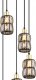 Lampa wisząca Globo Wisząca lampa Wolli 15761-5B crystal czarna przydymiona 1