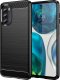 Hurtel Carbon Case etui Motorola Moto G82 5G / Moto G52 elastyczny silikonowy karbonowy pokrowiec czarne 1