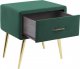 Beliani Szafka nocna welurowa zielona FLAYAT! 4