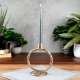 Home Styling Collection Świecznik na długą świeczkę aluminiowy złoty 19 cm 1