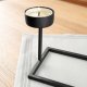 Home Styling Collection Świecznik na 4 świeczki tealight metalowy czarny 35x8,5x9 cm 3