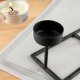 Home Styling Collection Świecznik na 4 świeczki tealight metalowy czarny 35x8,5x9 cm 4