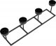 Home Styling Collection Świecznik na 4 świeczki tealight metalowy czarny 35x8,5x9 cm 5