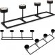 Home Styling Collection Świecznik na 4 świeczki tealight metalowy czarny 35x8,5x9 cm 6