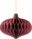 Dekoracja świąteczna PartyDeco Bombka papierowa Owal, bordo, 16x15cm one size 1