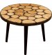 Wood & Resin Stolik z plastra drewna Żywica epoksydowa 58 cm x 58 cm x 3 cm Nogi 35 cm | Szlifowany, Lakierowany spód (matowy) PDOS_071707_Z05 1