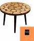 Wood & Resin Stolik z plastra drewna Żywica epoksydowa 58 cm x 58 cm x 3 cm Nogi 35 cm | Szlifowany, Lakierowany spód (matowy) PDOS_071707_Z05 1