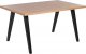 Beliani Stół do jadalni 150 x 90 cm jasne drewno z czarnym LENISTER! 2